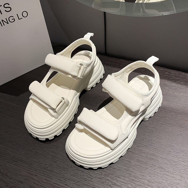 Damen Sportliche Sandalen mit verstellbaren Klettverschlüssen EB