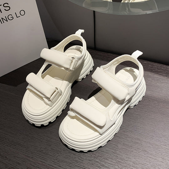 Damen Sportliche Sandalen mit verstellbaren Klettverschlüssen EB