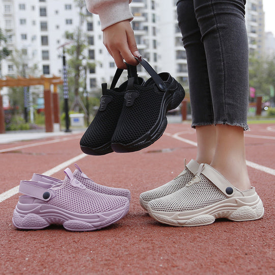 Damen Atmungsaktive Slip-On Sneakers mit elastischem Riemen EB