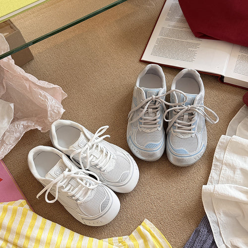 Damen Sportliche Freizeitschuhe mit atmungsaktivem Obermaterial und stoßdämpfender Sohle EB
