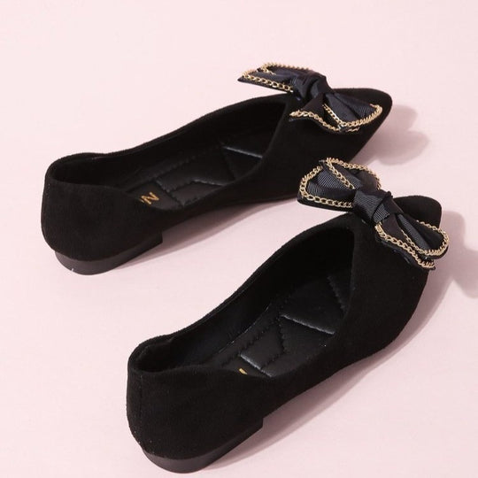Damen Ballerinas mit elegantem Schleifen-Design EB