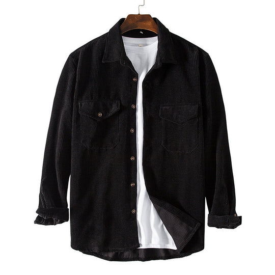 Herren Karierte Overshirt aus hochwertigem Baumwollmischung mit Brusttaschen EB