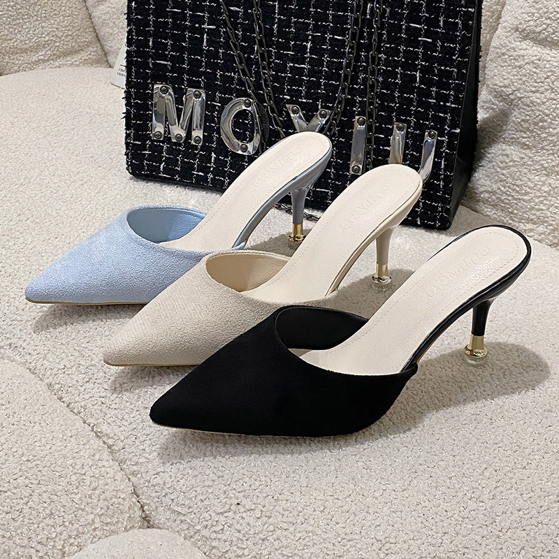 Damen elegante Slingbacks mit modischem Absatz EB