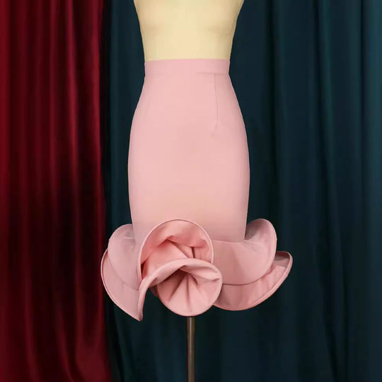 Damen Trendiges Cocktailkleid mit asymmetrischem Saum EB