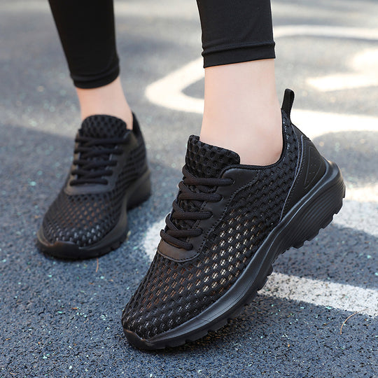 Damen Atmungsaktive Lauf-Sneaker mit flexiblem Mesh-Obermaterial EB