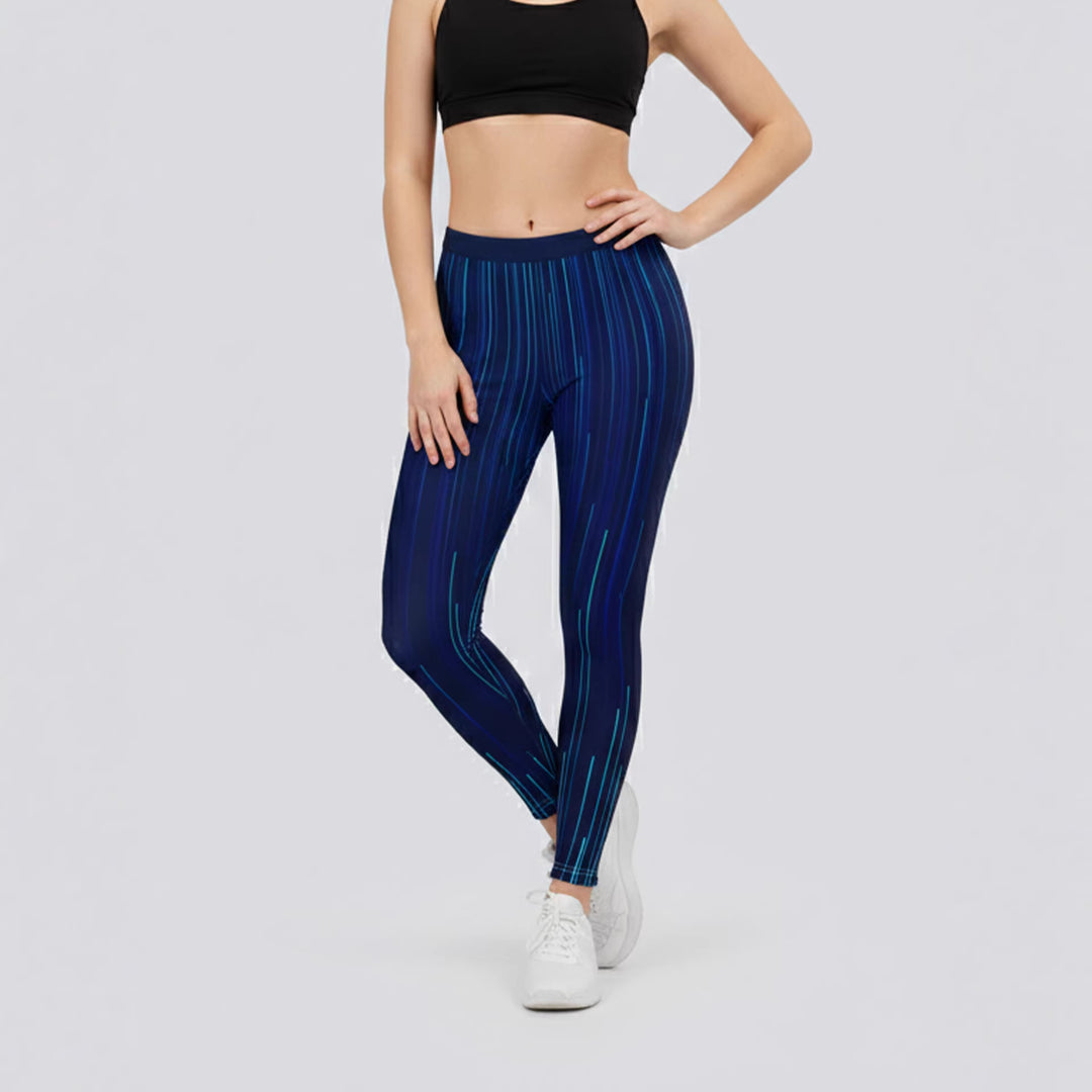 Damen Sportleggings mit stylischem Sternen-Design und hohem Bund EB