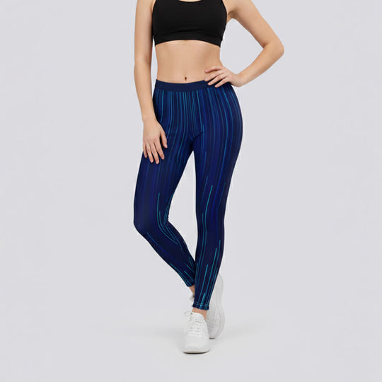 Damen Sportleggings mit stylischem Sternen-Design und hohem Bund EB