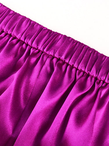 Damen Weite Satin-Hose mit eleganter Taillierung EB