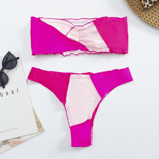 Damen Bandeau-Bikini mit Rüschendetails EB