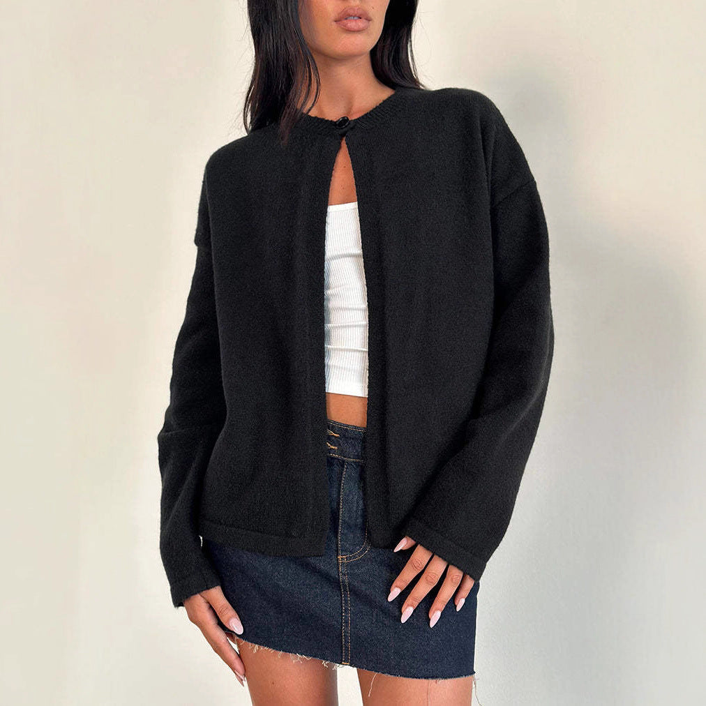 Damen Strickjacke mit praktischen Knopfdetails und lässigem Schnitt EB