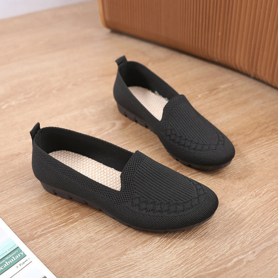 Damen Komfortable Slip-On Freizeit-Schuhe mit atmungsaktiver Struktur EB