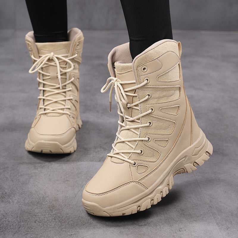 Damen Sportliche Winterstiefel mit hohem Schaft und rutschfester Sohle EB