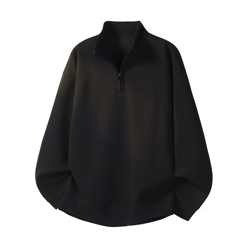 Damen Oversized Fleecepullover mit halb offenem Kragen EB