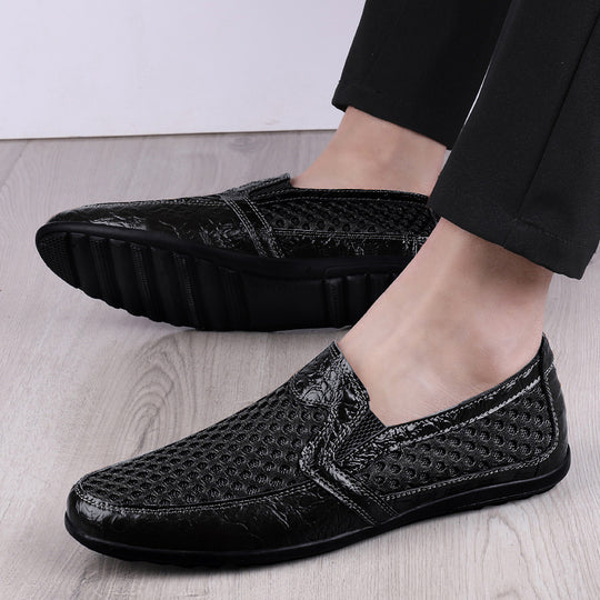 Herren Bequeme und atmungsaktive Slippers mit perforiertem Obermaterial EB