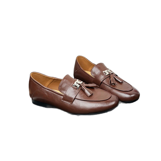 Damen elegante Mokassins mit modischer Quaste und praktischem Schlupfdesign EB