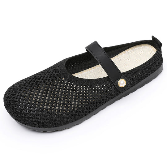 Damen Gemütliche Slip-On Clogs mit atmungsaktivem Netzoberteil und flexiblem Fußbett EB
