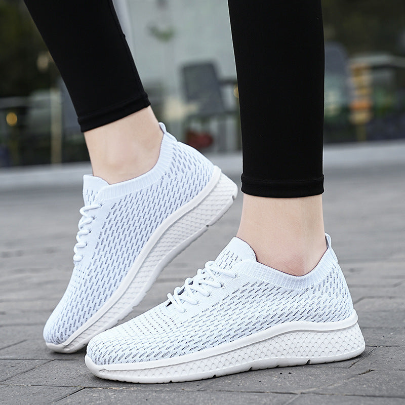 Damen Atmungsaktive Sport Sneakers mit elastischem Obermaterial und dämpfender Sohle EB