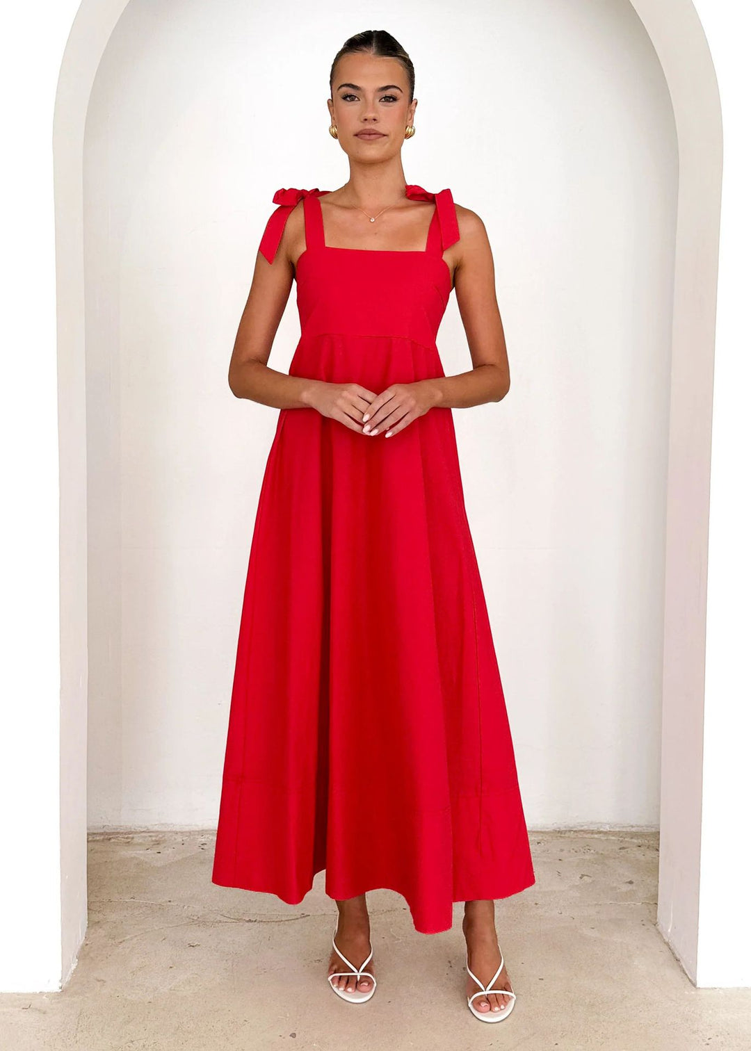 Damen maxikleid mit verstellbaren Trägern EB