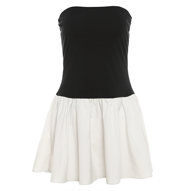 Damen Bandeau Minikleid mit voluminösem Rock EB