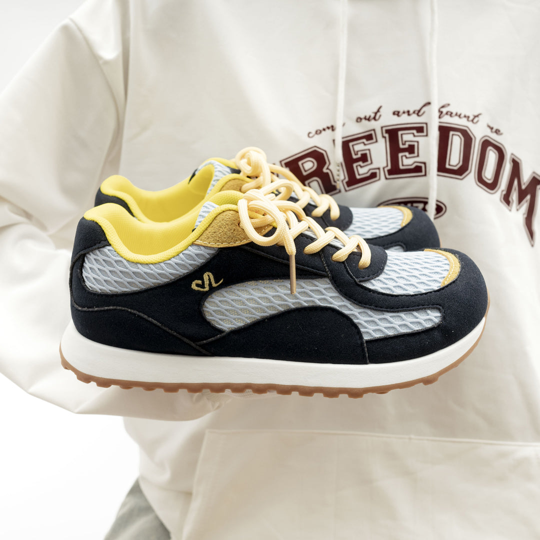 Damen Komfortable Freizeit-Sneaker mit atmungsaktiver Mesh-Oberfläche und rutschfester Sohle EB