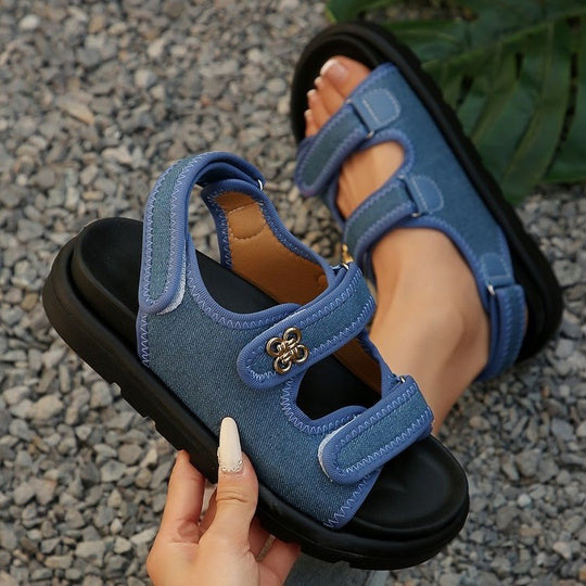 Damen Komfortable Sandalen mit verstellbarem Riemendesign EB