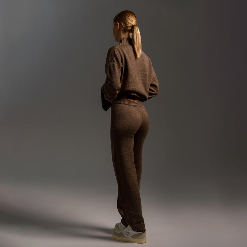 Damen Steckpullover und lässige Freizeithose Set EB