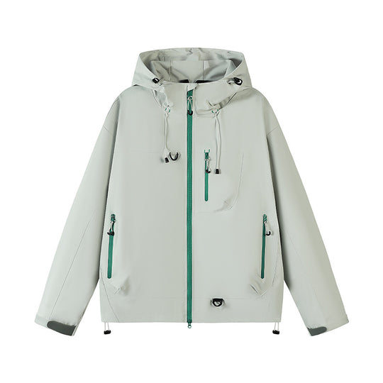 Damen technische Outdoor-Jacke mit Material und verstellbarem Kapuzensystem EB