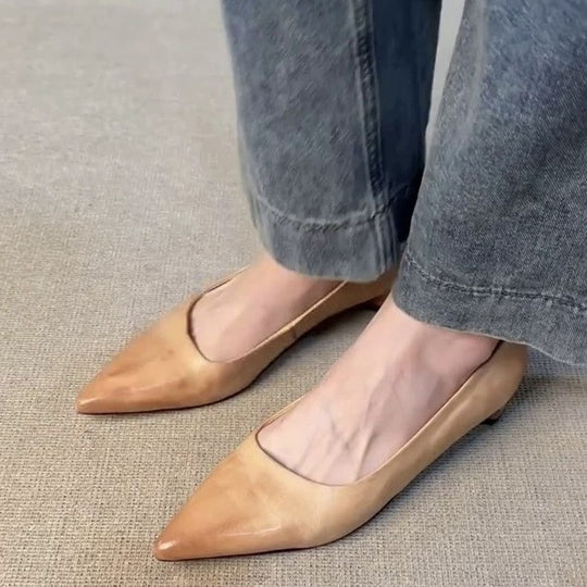 Damen Elegante Ballerinas mit spitzem Design und bequemer Innensohle EB