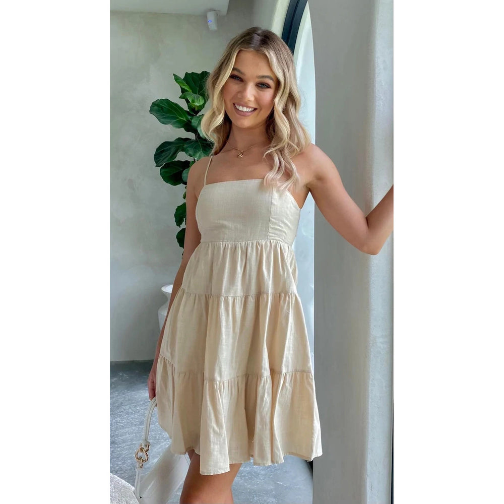 Damen Sommerliches Leinenkleid EB
