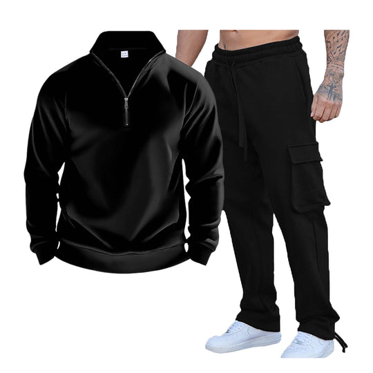 Herren Sportanzug mit praktischer Zip-Kragen und seitlichen Eingrifftaschen EB