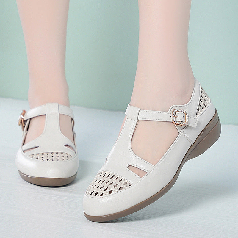 Damen Riemchensandalen mit komfortablem Fußbett und modischem Schnallenakzent EB