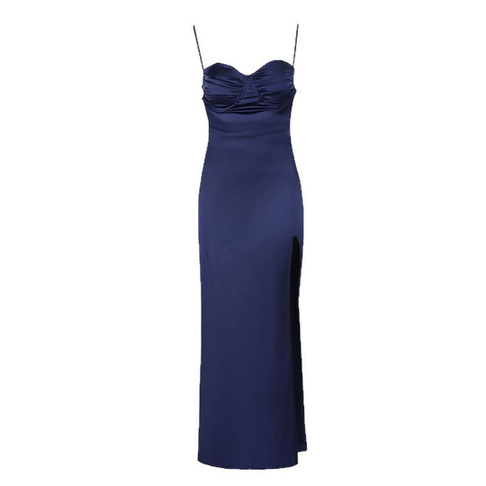 Damen Elegantes Abendkleid mit raffinierten Rüschendetails und seitlichem Schlitz EB