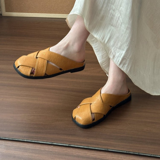 Damen bequeme und stylische Clogs mit modernen Kreuzriemen EB