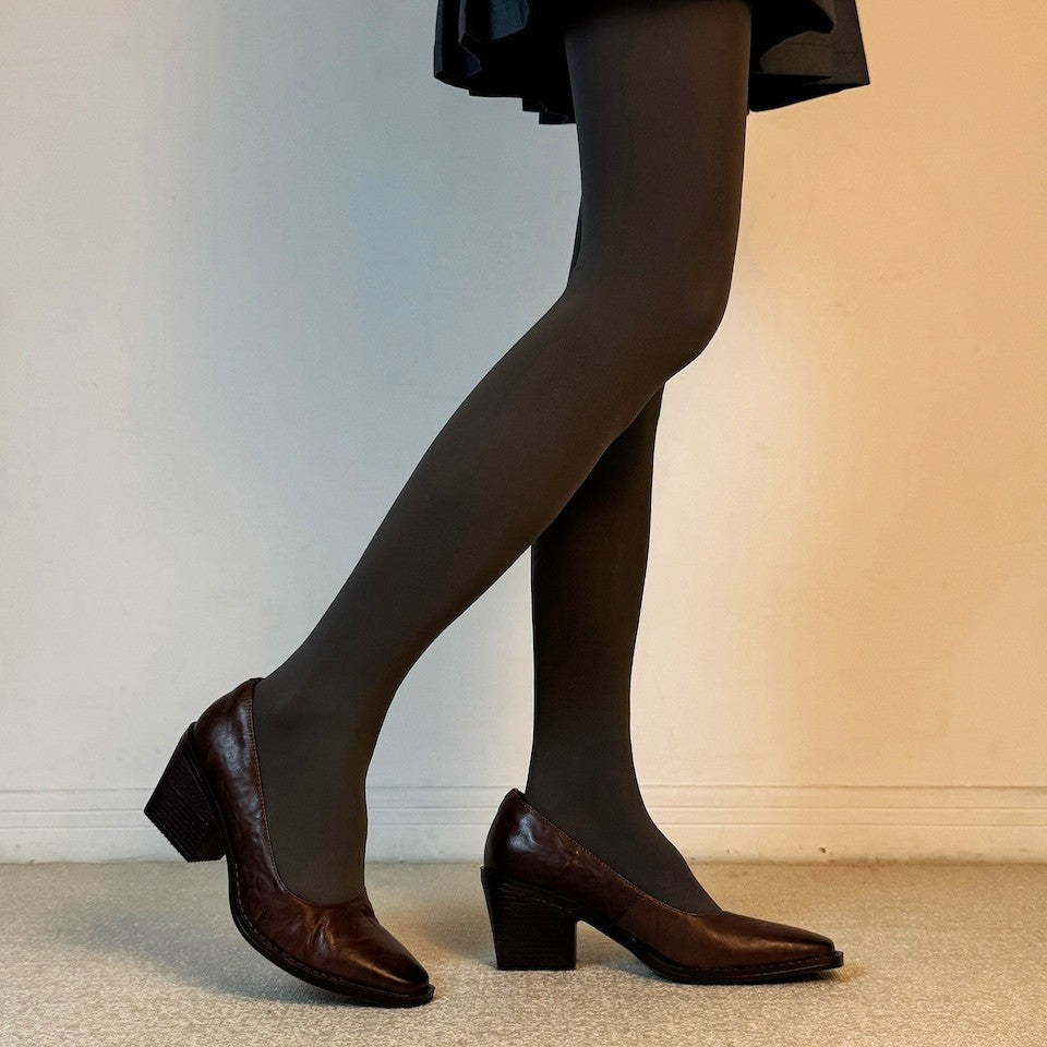Damen elegante Pumps mit komfortablem Blockabsatz EB