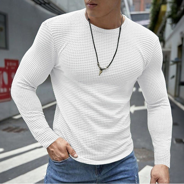 Herren Langarmshirt aus strukturiertem Material EB
