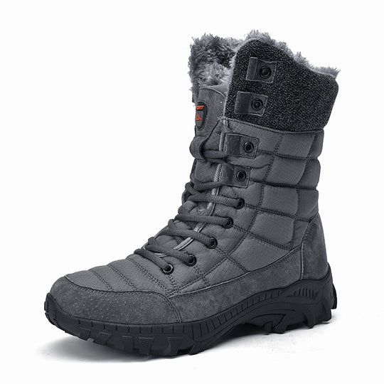 Damen Warm gefütterte Winterstiefel mit rutschfester Sohle und hohem Schaft EB