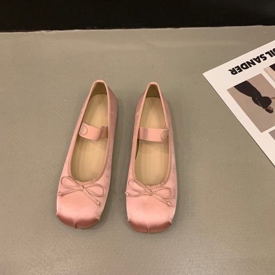 Damen Ballerinas mit verstellbarem Riemen und elegantem Schleifenakzent EB