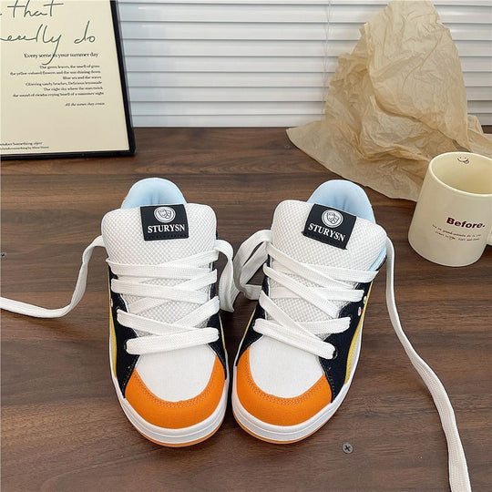 Damen Sportliche Freizeitsneaker mit atmungsaktiver Innensohle und rutschfester Sohle EB