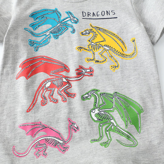 Jungen T-Shirt mit lebhaftem Drachenmotiv EB
