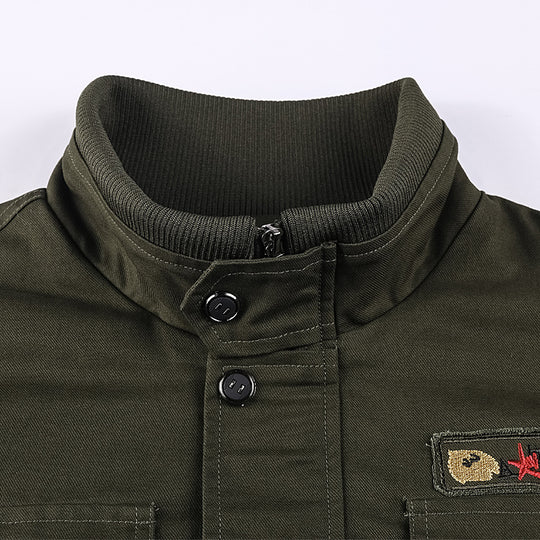 Herren nan robuste Fieldjacke mit Mehrfachtaschen, gesteppter Innenleiste und Rippbündchen EB