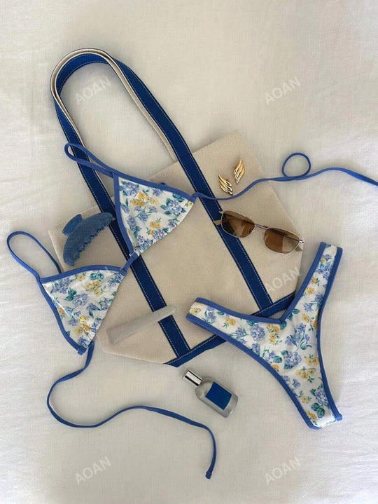 Damen Bikiniset mit floralem Design EB