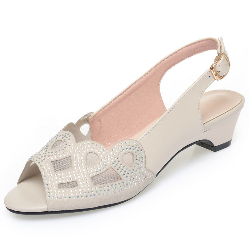 Damen Sling-Pumps mit elegantem Riemen und funkelndem Strassbesatz EB