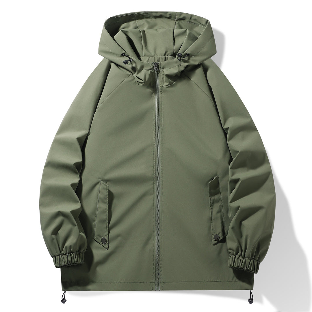Herren Funktionsjacke mit verstellbarem Kapuzenkragen und elastischen Ärmelbündchen EB