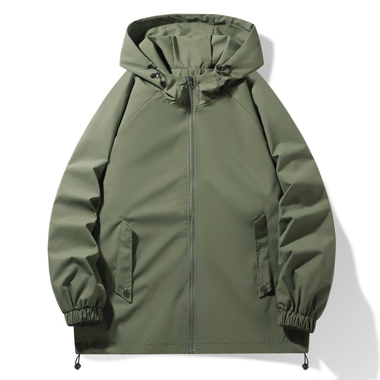 Herren Funktionsjacke mit verstellbarem Kapuzenkragen und elastischen Ärmelbündchen EB