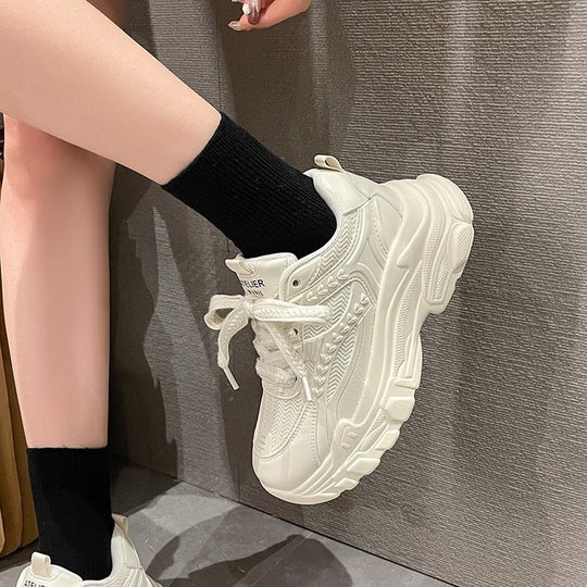 Damen Sportliche Sneakers mit atmungsaktivem Mesh und rutschfester Sohle EB