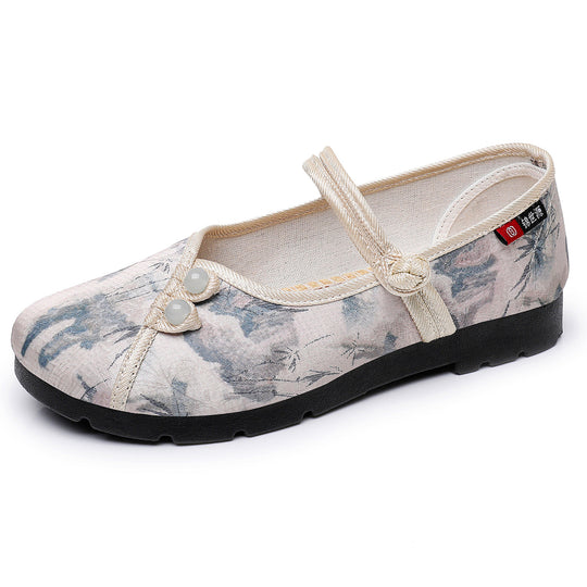 Damen ballerinas mit dekorativem Knopf-Design und komfortabler Sohle EB
