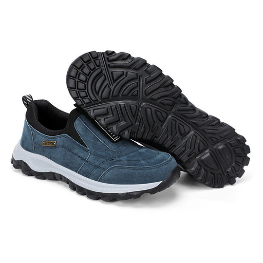 Herren  slip-on Freizeitsneaker mit Wildlederoptik, elastischem Einstieg und griffiger Profilsohle EB