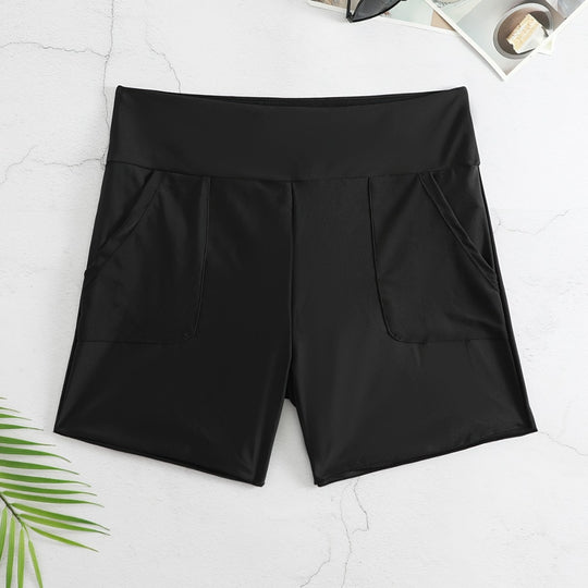 Damen Badeshorts mit hohem Bund und Seitentaschen EB