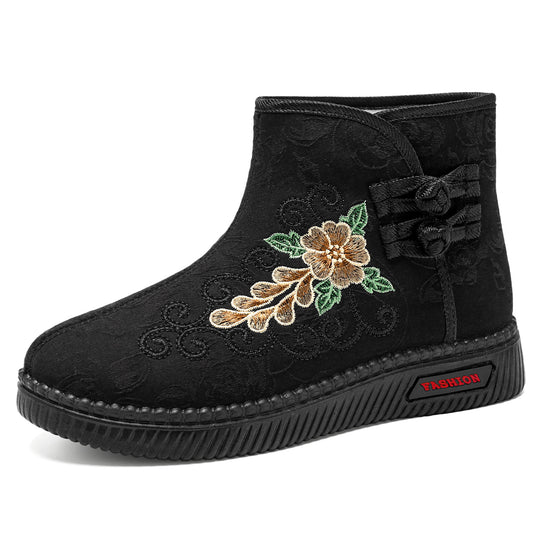 Damen elegante und bestickte Winter-Ankle Boots EB