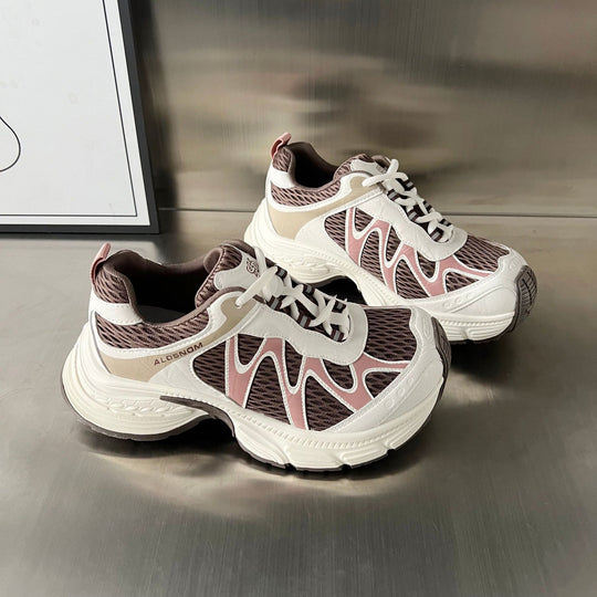 Damen Sportliche Sneakers mit atmungsaktivem Mesh-Obermaterial und ergonomischem Fußbett EB
